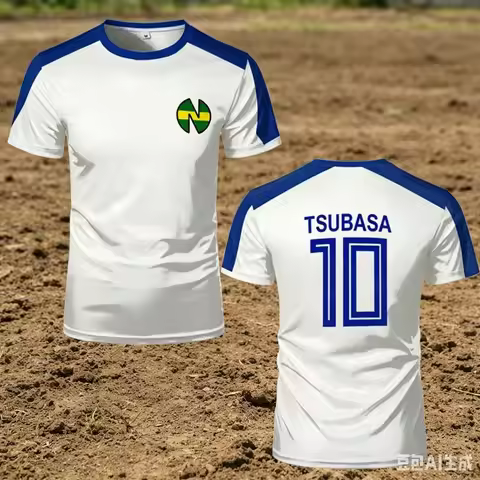 Tsubasa Soccer Jersey Men Women Anime Football Graphic Tee Summer New Style Outdoor Sports Casual Fa
