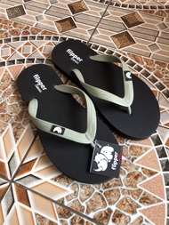 Sandal Slip On Fipper Classic Sporty Gaya Korea Hitam Polos/Krem/Pasir - Ukuran UE:42