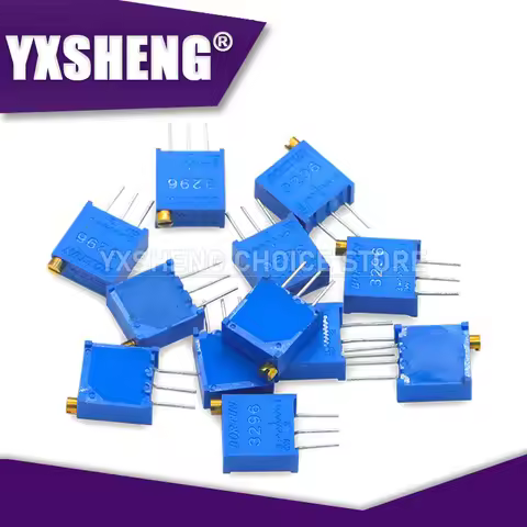 10PCS 3296W 3296 Trimpot Trimmer Potentiometer, 50 100 200 500 ohm 1K 2K 5K 10K 20K 50K 100K 200K 50