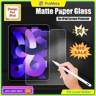 2 dalam-1 Kaca Terbaja Kertas Matte 2 in1 Matte Paperlike Tempered Glass For ipad Like Paper Film Fo