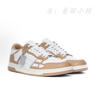 2025 New HOT 【Original】 Amiri กระดูกบุคลิกภาพแฟชั่นแนวโน้มผู้ชายและผู้หญิงรองเท้ากีฬาลำลองต่ำรองเท้า