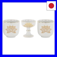 Hasegawa for Buddhist altar, Buddhist rice bowl, teacup, Buddhist utensils set, set of 3 (Small plat