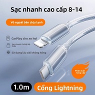 Dây sạc nhanh iPhone 13 14 Pro Max XR 8 Plus iPad USB-C Lightning