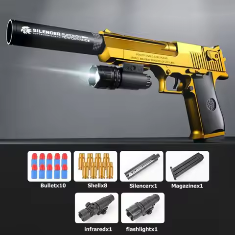 BB Upgrade Shell Throwing Toys Gun Ejection G17 Handgun Soft Darts Bullets Airsoft Pistol For Boys O