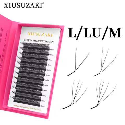 XIUSUZAKI YY 3D 4D 5D W Shape Eyelashes Extensions Soft Natural L/LU/M Curl W Lash Extensions Premad