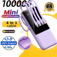 Power bank 100000mah original powerbank fast charging powerbank mini with 4 cable Digital Display LE