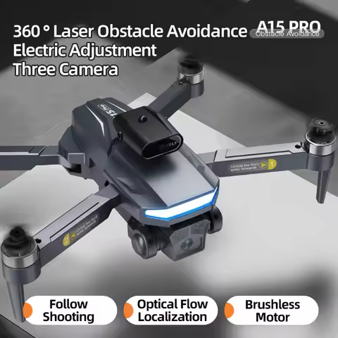 Drone A15 Pro 8K Camera Photography Brushless Foldable Quadcopter RC Distance Drones with Obstacle A