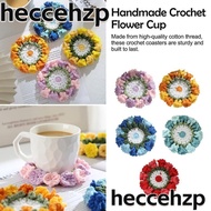 HECCEHZP Crochet Flower Coaster, Cup Accessories Home Decoration Succulent Plant Pot Coaster, Book Painted Pattern Hand-Knit Handmade Cup Mat