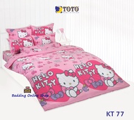 TOTO (KT77) ลายคิตตี้ Hello Kitty  ชุดผ้าปูที่นอน ชุดเครื่องนอน ผ้าห่มนวม  ยี่ห้อโตโตแท้100%