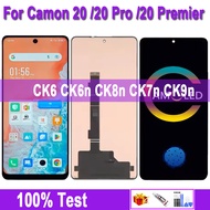 จอ LCD แบบดั้งเดิม6.67 "สำหรับ Tecno Camon 20 Pro 5G CK8n Camon 20 CK6แอลซีดีแสดงผล20 Pro หน้าจอสัมผ