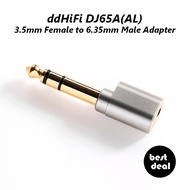 DdHiFi DJ65A (AL) 3.5mm to 6.35mm adapter (3.5mm female to 6.35mm male adapter)