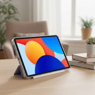 Xiaomi Pad 7 Case Foldable with Pen Tray Transparent Cover for Redmi Pad SE 8.7inch  Sarung Lipat Xi