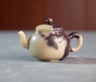 老撾石傳爐壺手把件/擺件