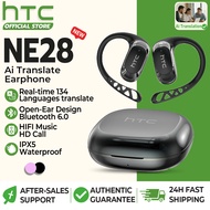 HTC NE28 AI Translator Earbud Wireless Bluetooth Earphone Smart Real-Time Translation Open Ear Earph