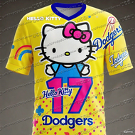 CHATGPT Designed Hello Kitty Baseball Jersey 3d Printed NO.17 Dodgers Boys Girls Womens Sports Child