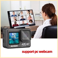 ⊙ ✔ ◫ Original AUSEK S60 AT-S60ER Action Camera 4K 60FPS 20MP 2.0 Touch LCD 4X EIS Dual Screen 30M