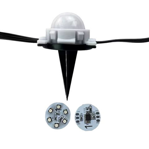 30 Pixels/set WS2811 RGB 24V Addressable RGB Addressable Pixel Inground with Stake IP68 1.44W/Pixe 3