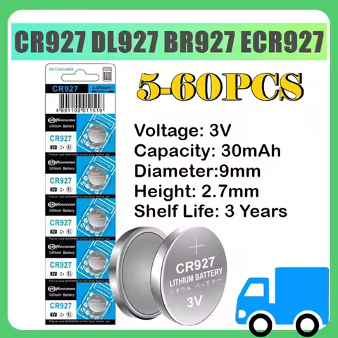 5-60PCS CR927 3V Lithium Batteries CR 927 Coin Cells Remote Control Laser Light Clock Watch DL927 BR