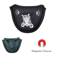 🔥 Premium Golf Cat Mallet Putter Headcover Magnetic 🧲 (Black) Universal Odyssey Ping Honma Bettinard