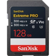 SanDisk 128GB Extreme PRO SDXC UHS-II Memory Card - Up to 300MB/s Read and Write speeds, V90, 8K, 4K