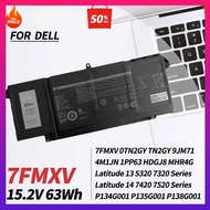 7FMXV Laptop Battery for Dell Latitude 5320 7520 7420 7320 Latitude 5320 2-in-1/7320 2-in-1 P134G001