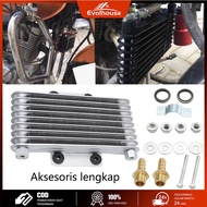 MESIN 5 Row Universal High Cooling Motorcycle Oil Cooler Engine Oil Cooler For 100cc 250cc Motorcycl