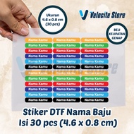 DTF Shirt Name Stickers 4.6 x 0.8 cm Contents 30 pcs