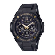 [Watchspree] Casio G-Shock G-Steel GST-S300 Lineup Black Synthetic Tough Leather Strap Watch GSTS300GL-1A GST-S300GL-1A