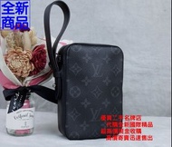 ☆優買二手精品名牌店☆ LV M61872 黑 黑花 原花 字紋 BOX 拉鍊包 手拿包 手機包 手提包 麻將包 全新