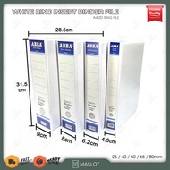 ABBA 2D Ring File Insert Binder PUTIH A4 Size | FAIL PUTIH SEKOLAH | FILE PUTIH PVC 2D (25MM/40MM/50