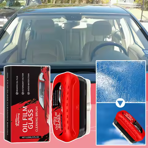 Automotive Oil Film Cleaning Brush Glass Cleaning Board Car Glass Oil Film Cleaner For Window Remove