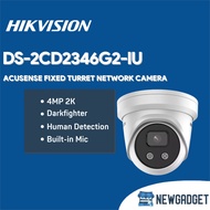 HIKVISION DS-2CD2346G2-IU 4MP ACUSENSE FIXED TURRET NETWORK CAMERA