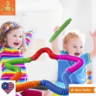 (MW)Children's Color Stretch Bellows Toy/ Kids Bellows Decompression  Toy / Telescopic Bellows Senso