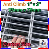 Anti Climb 1"x3"Kotak (Custom Size)Fencing Hole, Thickness (3.6mm) (AT)