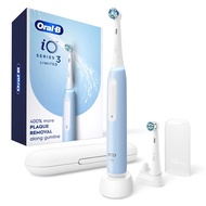 iO Deep Clean Rechargeable Electric Powered Toothbrush, Icy Blue with iO Series 3 Limited, 2 Brush H