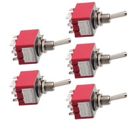 [CSS]5Pcs ONON 2 Position Toggle Switch 3PDT 9 Pin 6mm 2A/250VAC 5A/125VAC