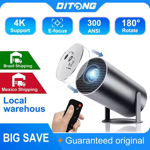 DITONG Hy300 Plus Projector 4K Android 1080P 1280*720P Full HD Home Theater Video Mini led Projector