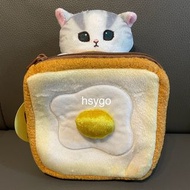 Mofusand 多士 方包 散紙包 掛飾 收納袋 鯊魚貓 煎蛋 麵包 吐司 egg toast pouch