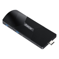 AWOW Fanless Mini PC Stick Windows 11 Pro Celeron J4105 8GB 128GB, Micro Desktop Computer Stick Supp