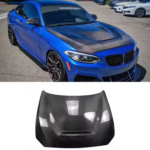 GTS Style Carbon Fiber Hood Bonnet forBMW F87 F22 F87 F21 M2 M2C M235i Front Engine Hood Bonnet 2014