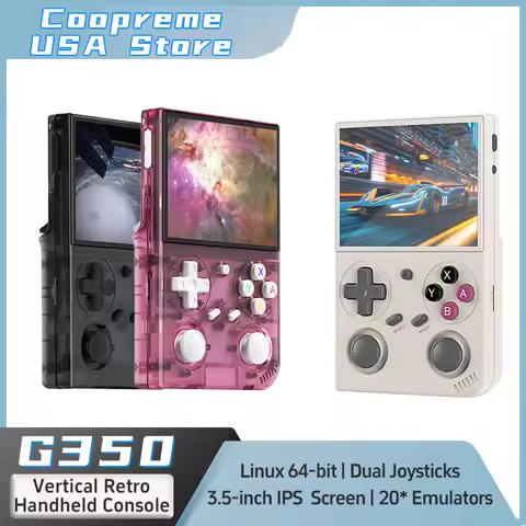 G350 Retro Handheld Game Console Linux 64-bit System 3.5" IPS Screen RK3326 3200 mAh Portable Consol