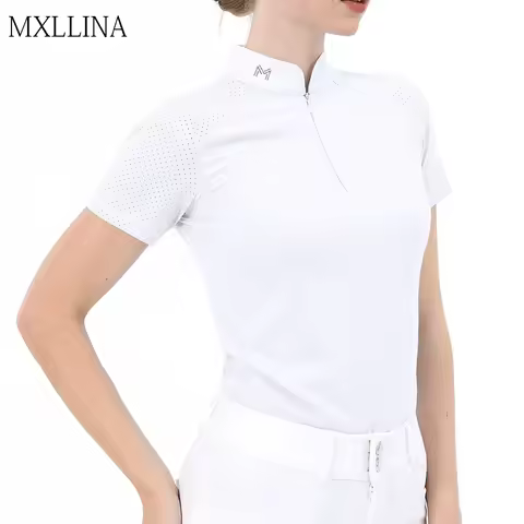 Professional Women's Equestrian Polo Shirt Horse Riding T-shirt Equestrian Clothing Comfortable Ridi