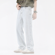 DZH | กางเกงยีนส์ขาตรงจากผ้าลินินและเรยอน
