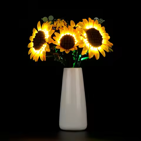 HPROSPER LED Accessory Light (No Model) For LEGO Sunflower Bouquet 11502 Easy Install Hidden Wiring