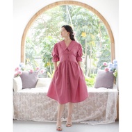Dahye Cotton Dress in Dusty Pink