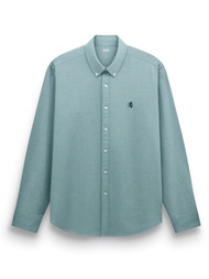 AIIZ (เอ ทู แซด) - เสื้อเชิ้ตผู้ชายแขนยาวผ้าอ๊อกฟอร์ดสีพื้น Mens Oxford Long Sleeve Shirts