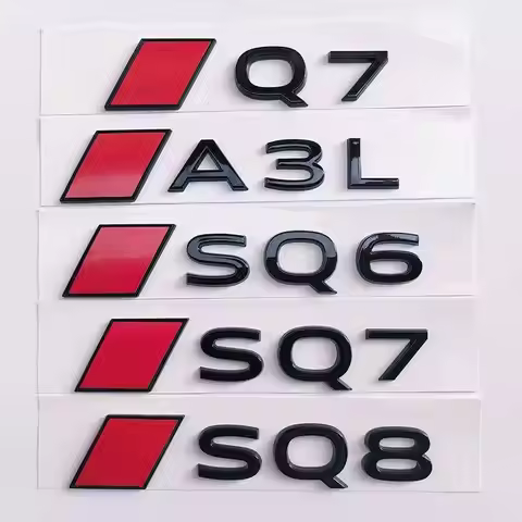 Suitable for the new Audi logo modification SQ8 SQ7 SQ6 A3L S3 A5L rear label decorative sticker