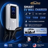 7KW 11KW 22KW AC EV Charger Wall Mounted  Pengecas Kenderaan Elektrik Type 2 Fast Charge Sesuai Semu