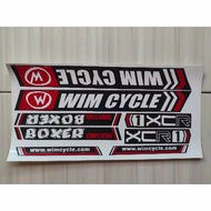 Stiker Sticker Sepeda Wimcycle Boxer Hitam