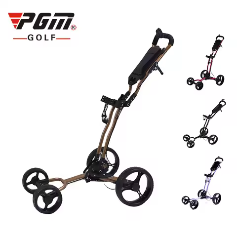 PGM QC0927 Light Manual Golf Trolley Push Cart Portable 4 Wheel Golf Trolley
